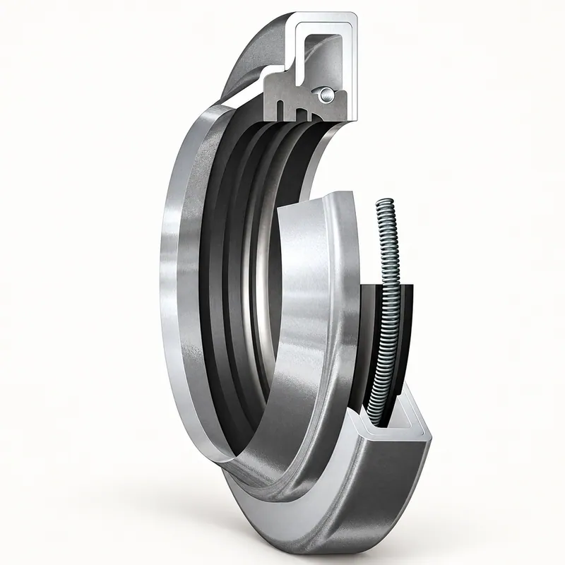 Retén radial de goma con labio de sellado y resorte interno · SKF 19255