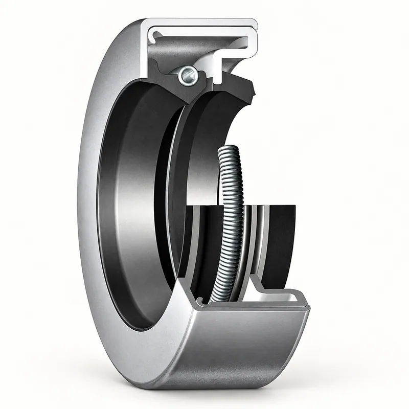 Retén radial de goma con labio de sellado y resorte · SKF 19876