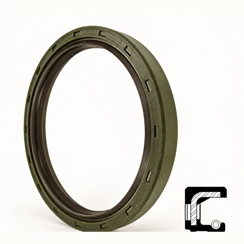 Retén radial de goma con labio y resorte metálico · SKF 20459
