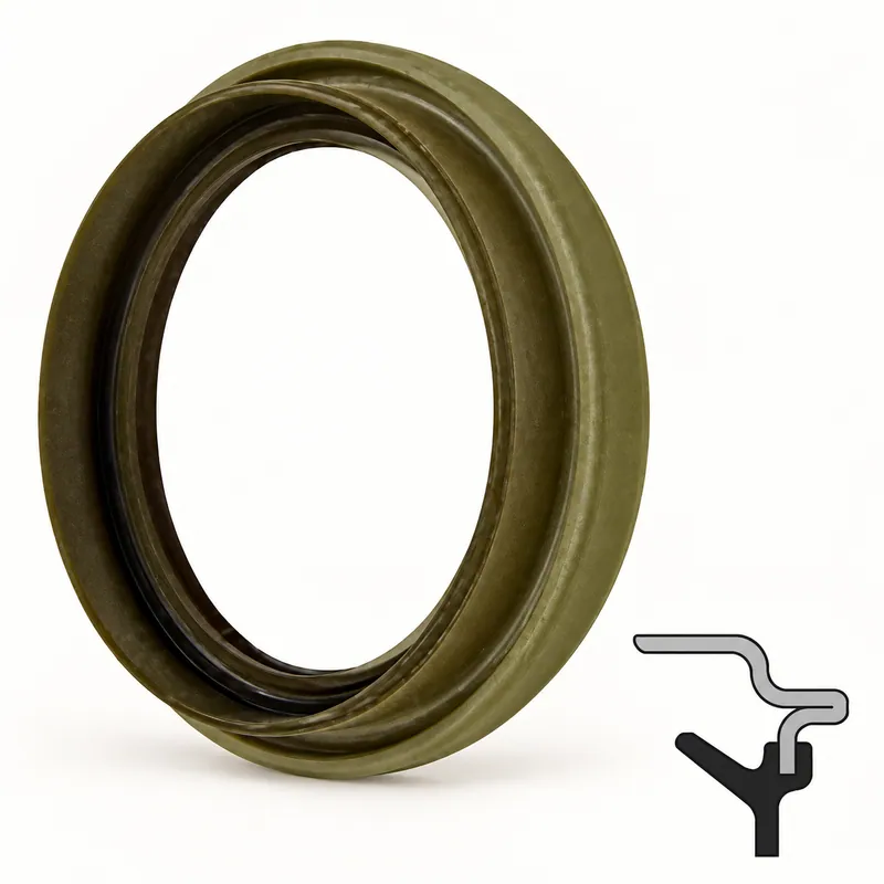 Retén radial de goma con labio de sellado y resorte interno · SKF 21952