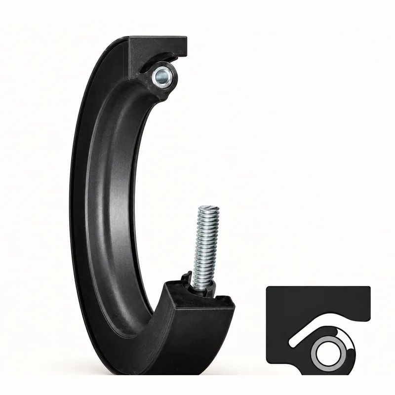 Retén radial de goma con labio y resorte metálico · SKF 2590788
