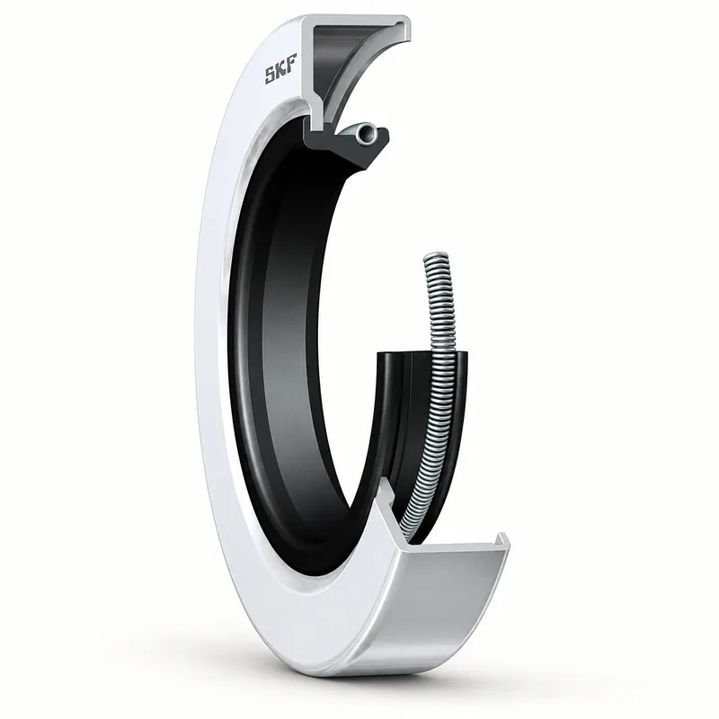 Retén radial de goma con labio de sellado y resorte interno · SKF 26877
