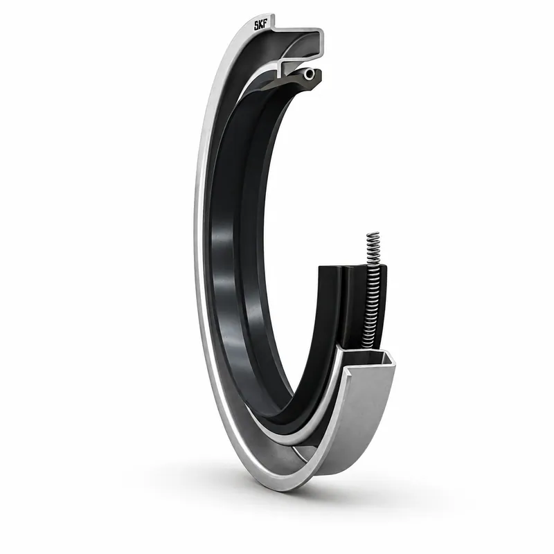Retén radial de goma con labio de sellado y resorte interno · SKF 28720