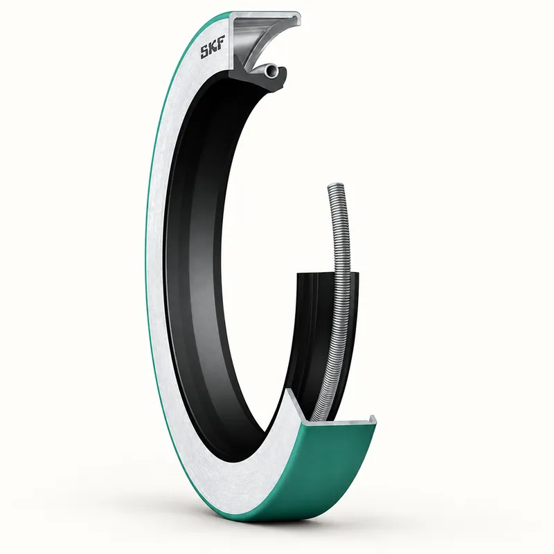 Retén radial con caja metálica y labio ondulado para aceite o grasa · SKF 29223