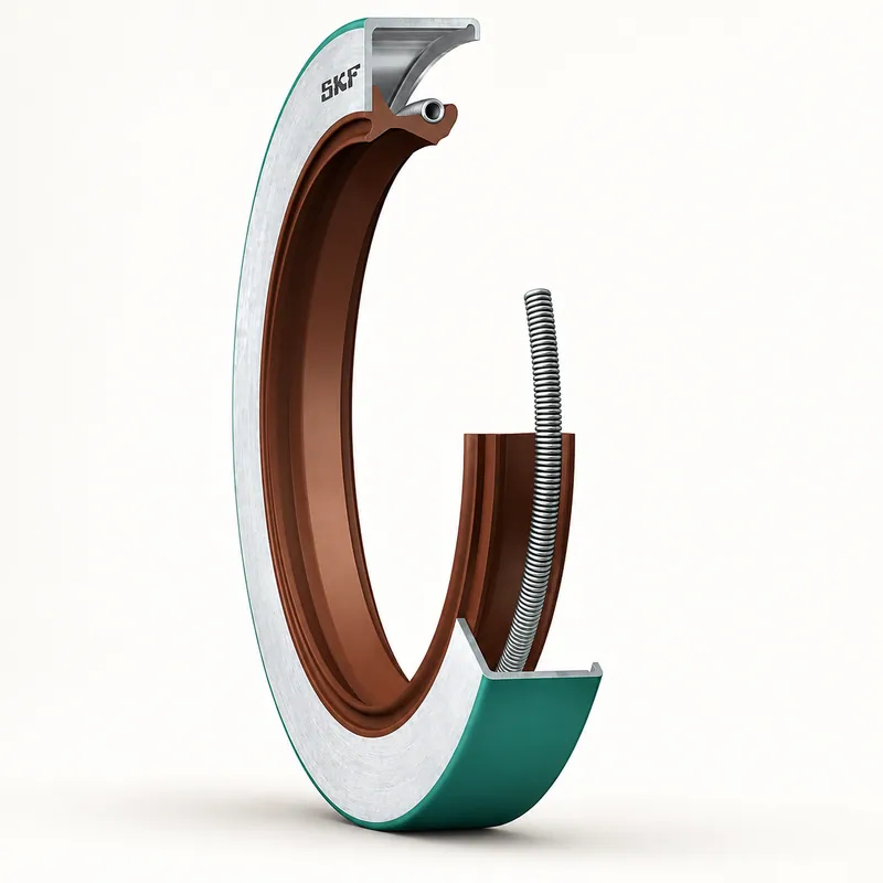 Retén radial con caja metálica, labio ondulado y labio auxiliar de contacto · SKF 31179