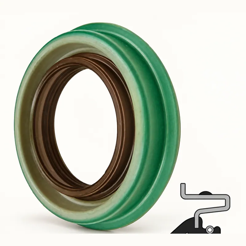 Retén radial de goma con labio y resorte metálico · SKF 33254