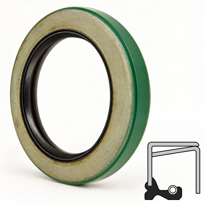 Retén radial circular de caucho con labio y resorte · SKF 41550
