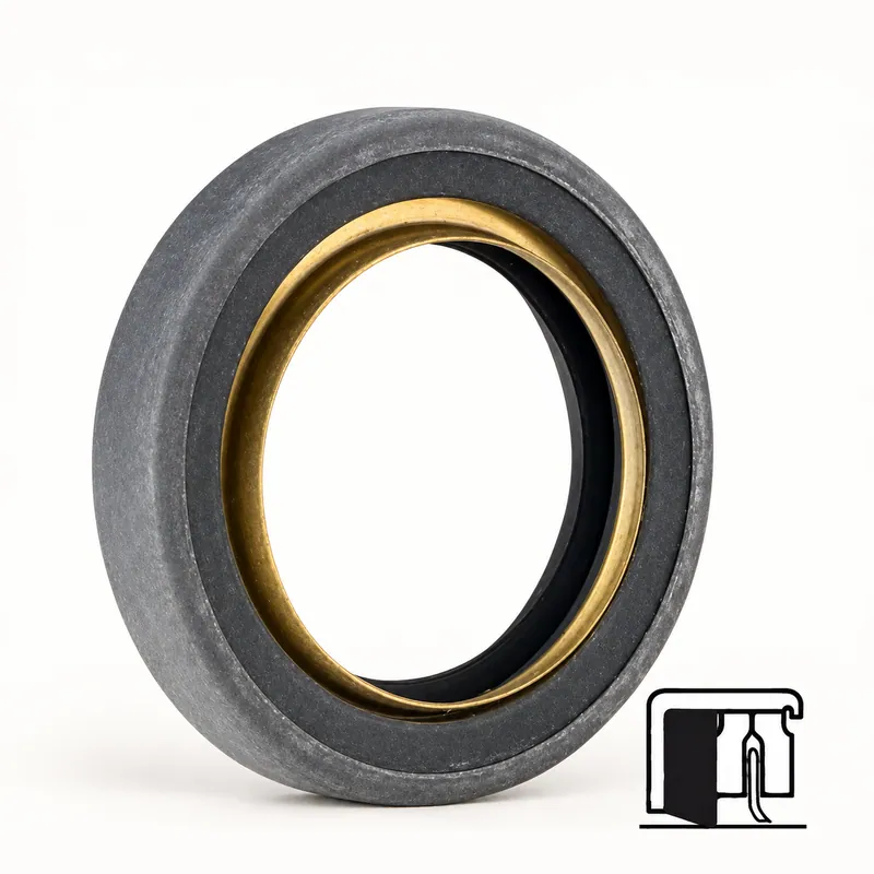 Sello hidráulico de goma con labio y resorte interno · SKF 504262