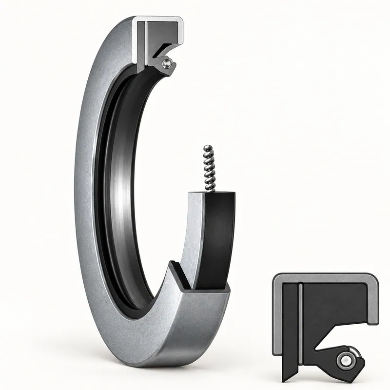 Retén radial de goma con labio y resorte interno · SKF 525623