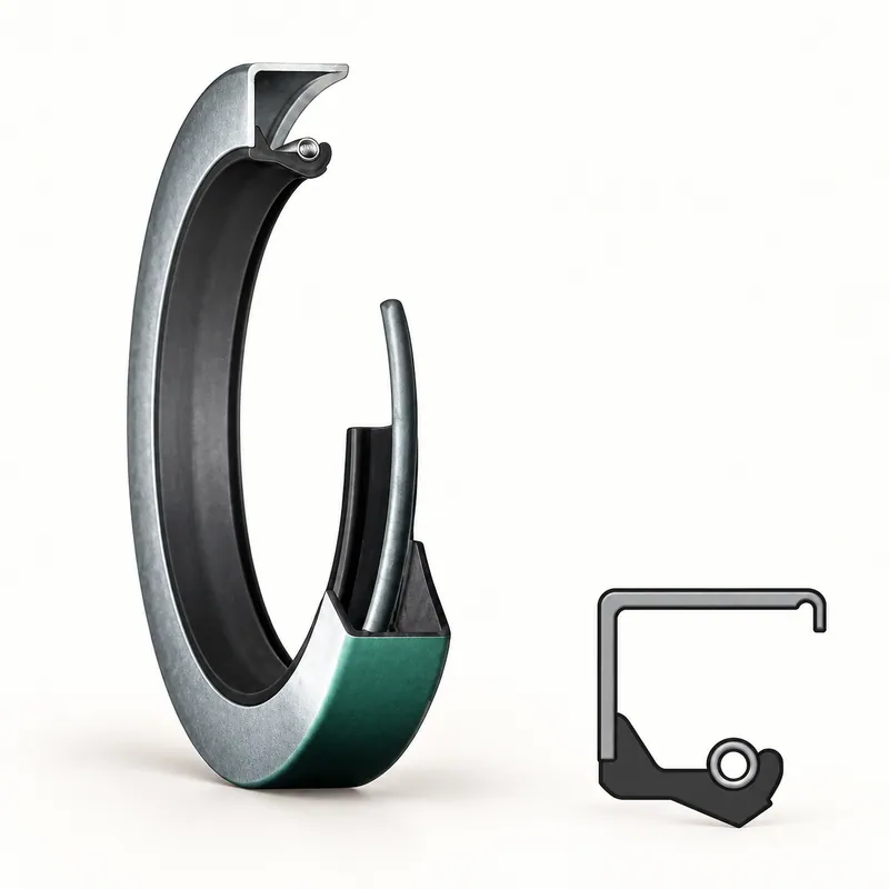 Retén radial de goma con labio de sellado y resorte · SKF 541478