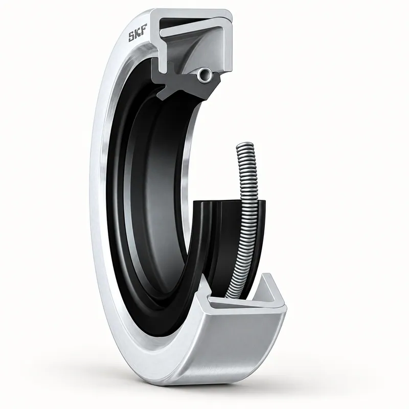 Retén radial SKF de goma con labio de sellado y resorte · SKF 50185