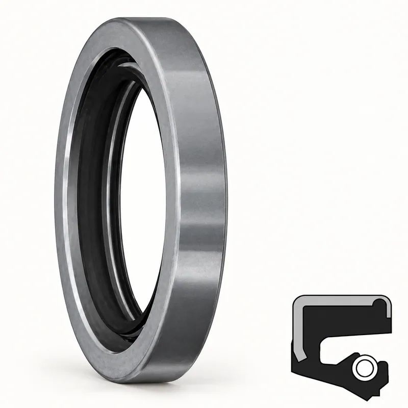 Retén radial de goma con labio de sellado y resorte · SKF 58709