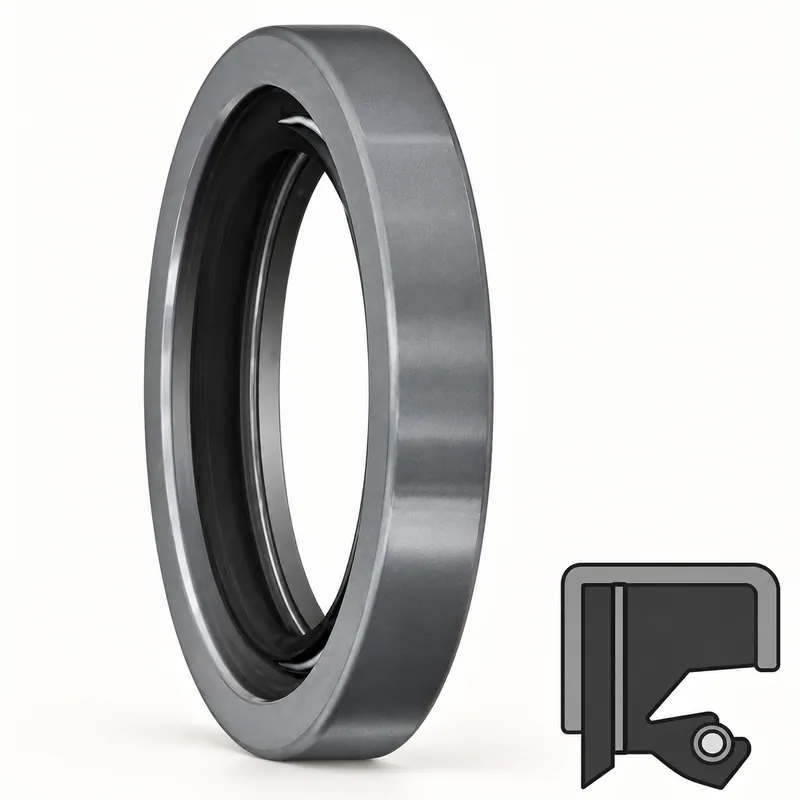 Retén radial de goma con labio y resorte interno · SKF 590375