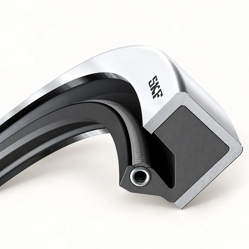 Retén radial de goma con labio de sellado y resorte interno · SKF 13750