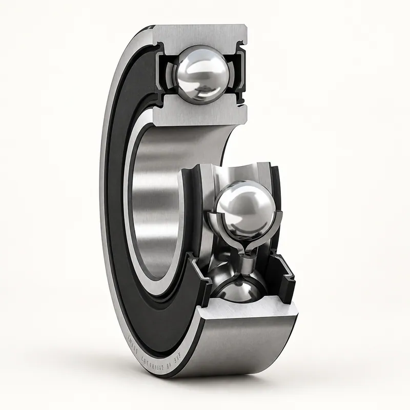 Rodamiento rígido de bolas con sellos de goma en ambos lados, anillo metálico · SKF 6000-2RSL