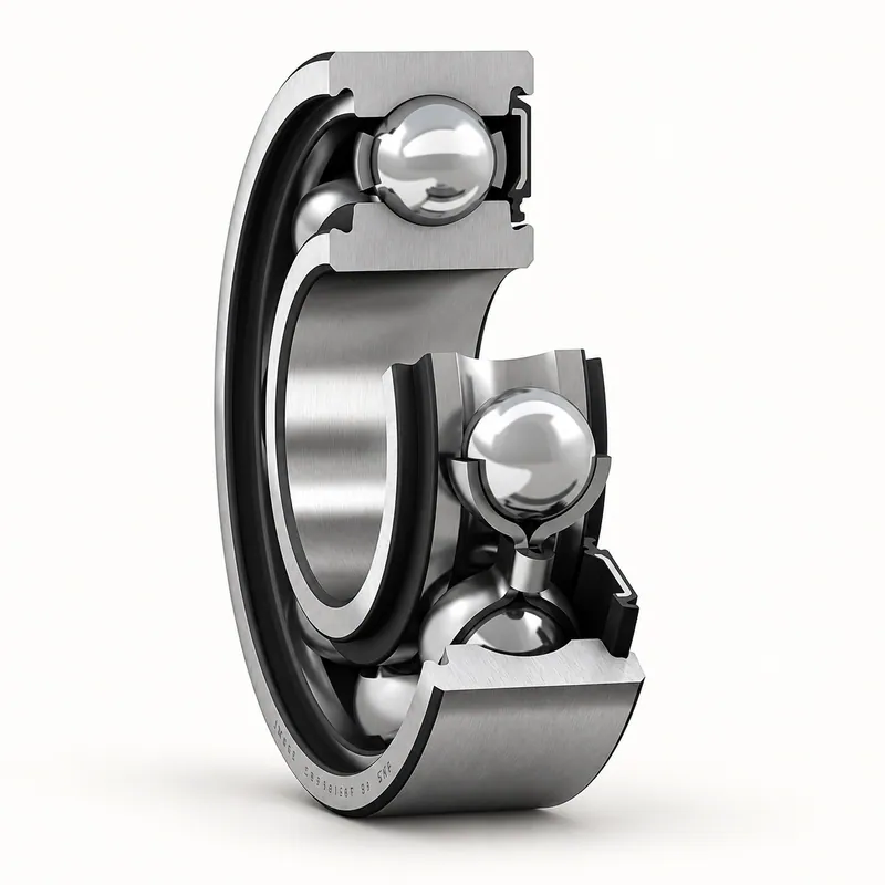 Rodamiento rígido de bolas pequeño, anillo metálico con sellos laterales negros · SKF 608-RSH