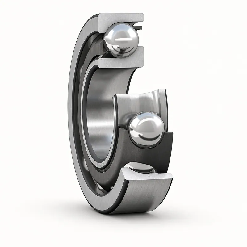 Rodamiento de contacto angular de una hilera, anillos y bolas visibles · SKF 7212 BEGAM