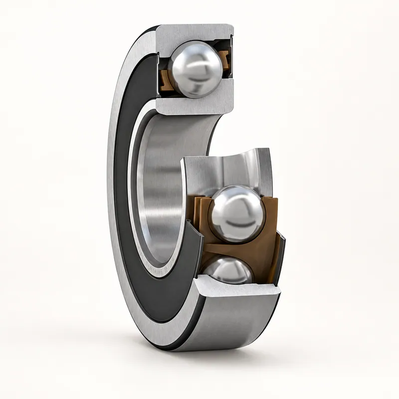 Rodamiento de contacto angular con placas metálicas y jaula de poliamida · SKF 7306 BE-2RZP/GWF