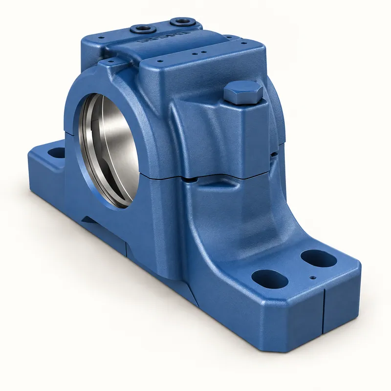 Soporte bipartido de fundición gris con dos mitades y base plana · SKF FSNL 515-612