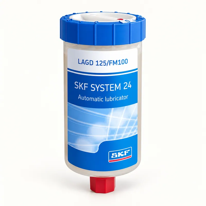 Lubricador automático de un punto, cuerpo cilíndrico transparente, 125 ml · SKF LAGD 125/WA2