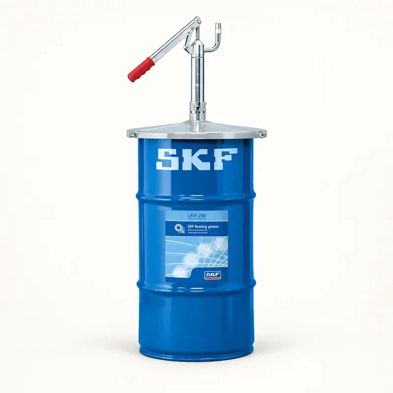 Bomba de engrase manual para bidones, cuerpo metálico y mango · SKF LAGF 50