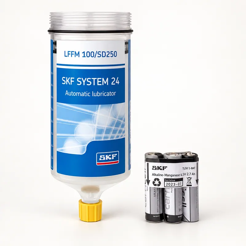 Cartucho de recambio para lubricador con aceite y batería · SKF LFFM 100/SD250