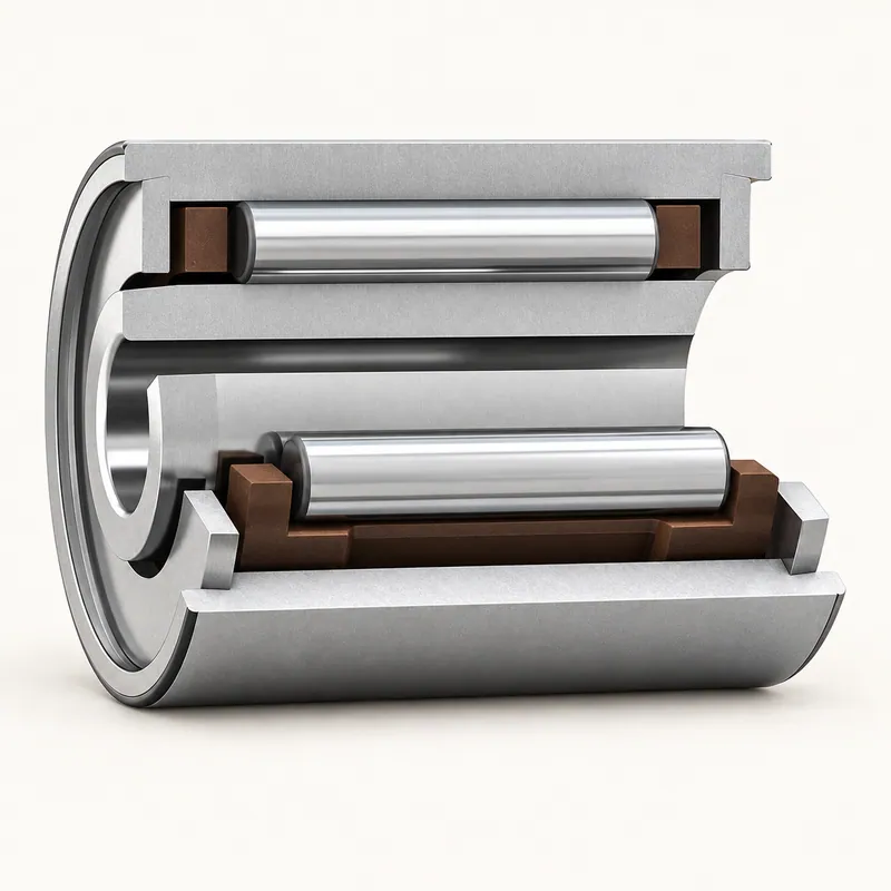 Rodamiento de agujas cilíndrico de acero, anillo exterior e interior con jaula de agujas · SKF NKI 6/12 TN