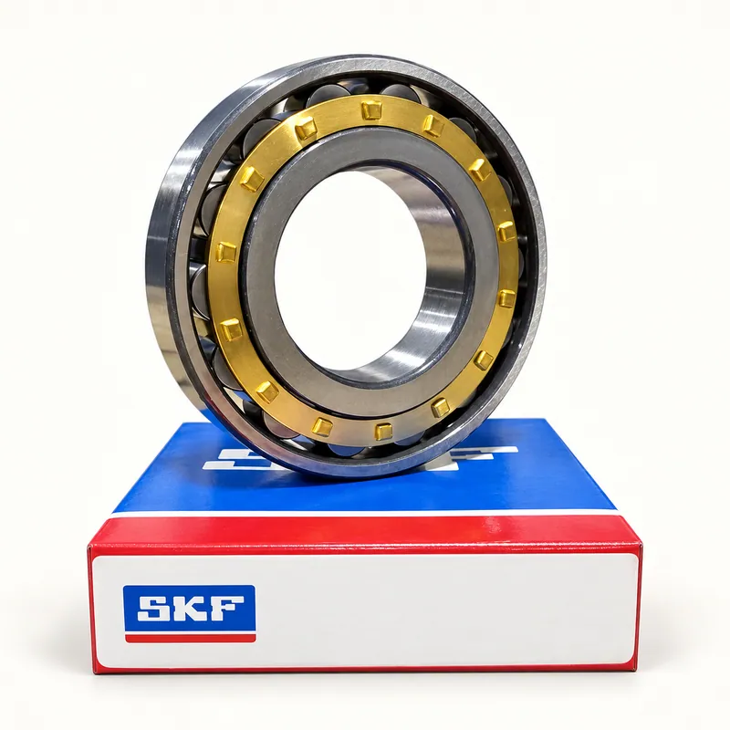 Rodamiento de rodillos cilíndricos con pestaña y jaula de latón · SKF NUP 314 ECNML/C3