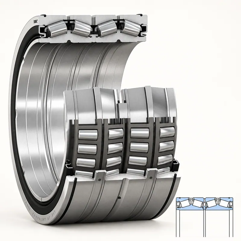 Rodillo cónico de acero con jaula metálica y rodillos internos · SKF SG-BT4B 328817
