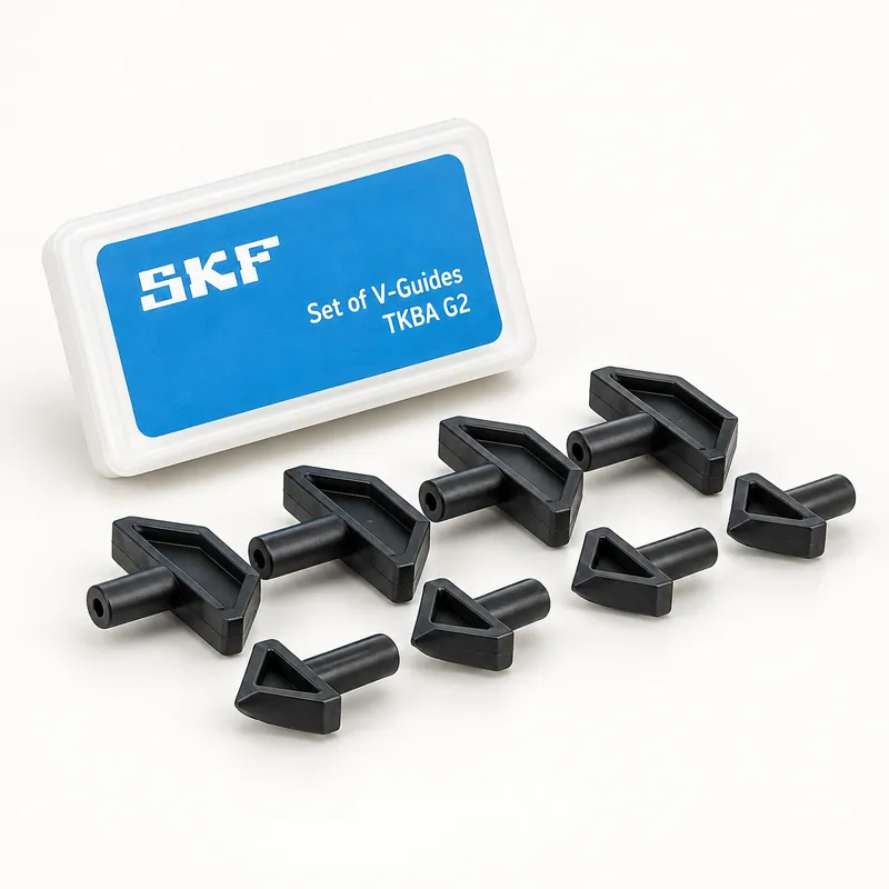 Juego de guías en V de distintas medidas para alineación de poleas · SKF TKBA G2