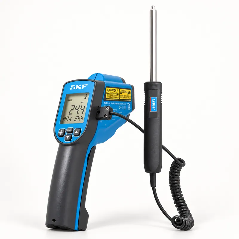 Termómetro infrarrojo de mano con sonda de contacto y emisividad ajustable · SKF TKTL 20